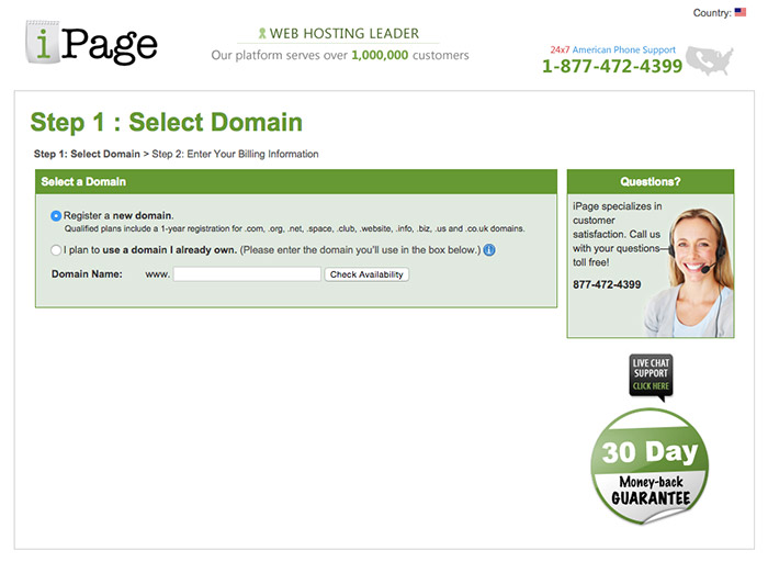 step 1 choose your domain name