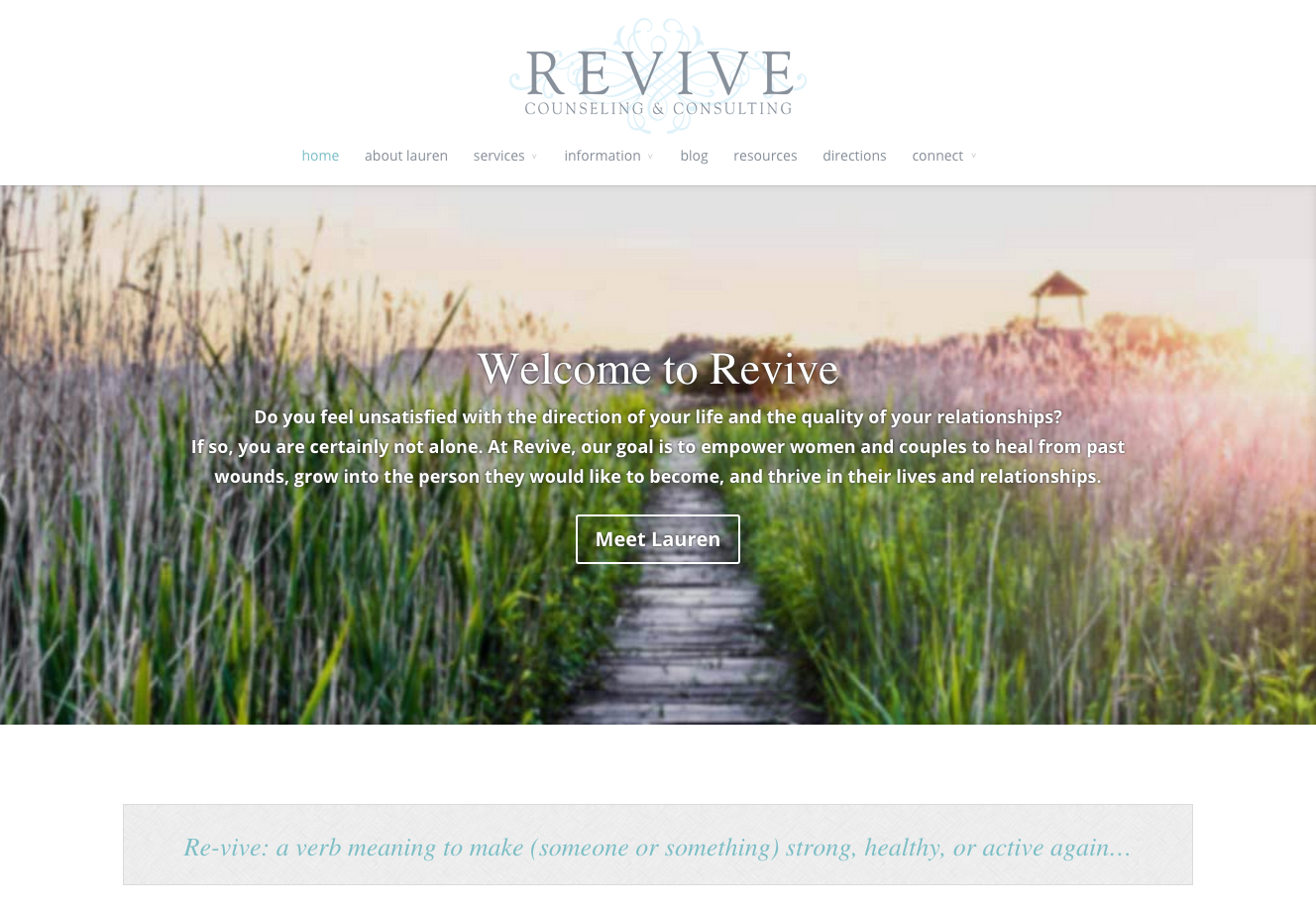 Revive website example 1