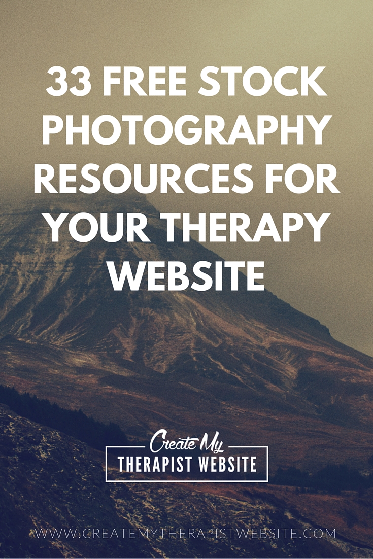 33 FREE Stock Photography Resources for Your Therapy Website. Here's the ultimate list of places to find free images for your private practice website/blog.