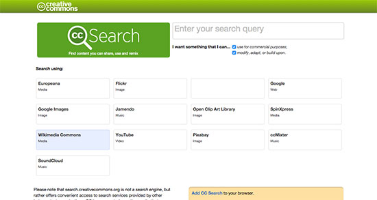 Creative Commons Search