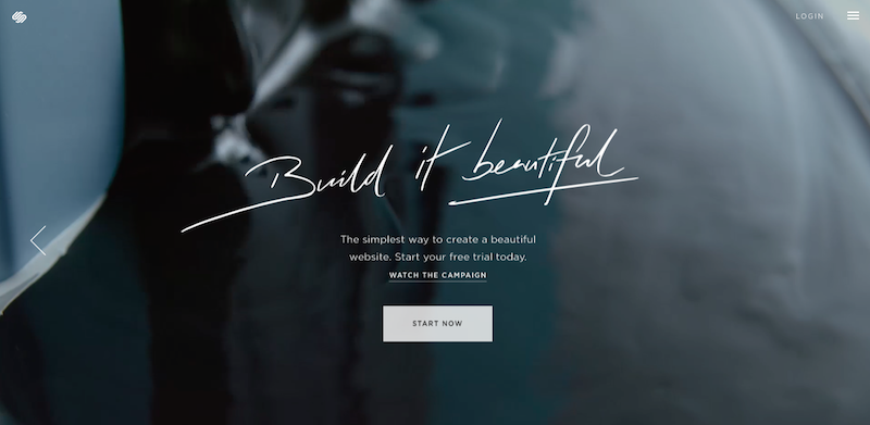 Squarespace homepage