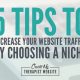 In today’s post I'll tell you about my failed blogs and the importance of choosing a niche and how it can increase the RIGHT traffic coming to your therapy website.