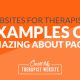 Examples of amazing therapist about pages