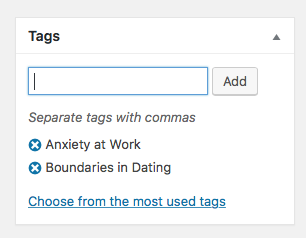 WordPress Tags