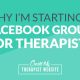 Why I'm starting a Facebook group for therapists
