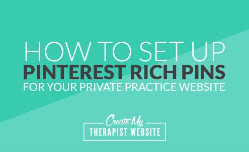Rich Pins allow Pinterest to display extra information about you and your website when pinning content from your website. It’s a great way to stand out on Pinterest and makes it easier to drive traffic back to your therapy website. In this post we’ll go over what Rich Pins are exactly and how to get started using them on your own Pinterest profile and private practice website.