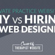 When it comes to building a website for your private practice, you basically have two options: build it yourself or have someone else do it for you. In this article, I’ll share my thoughts on when to DIY your therapy website and when to hire a professional to do it for you.